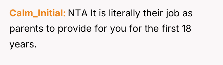 Calm_Initial NTA It is literally their job as parents to...