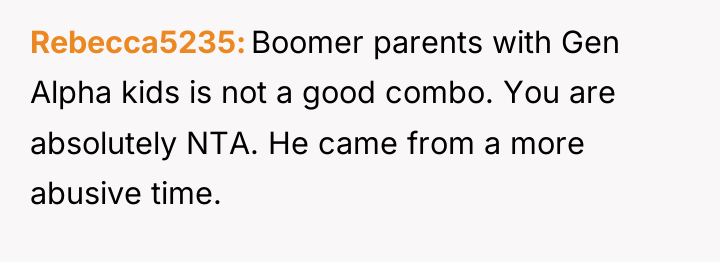 Rebecca5235 Boomer parents with Gen Alpha kids is not a...