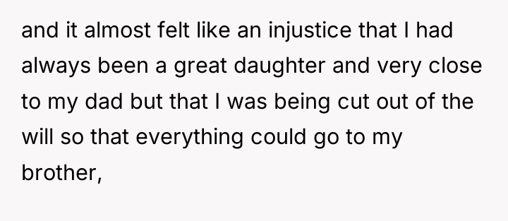 and it almost felt like an injustice that I had...