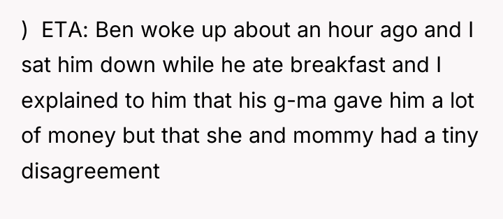 ) ​ ETA: Ben woke up about an hour ago...