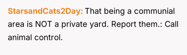 StarsandCats2Day That being a communial area is NOT a private...