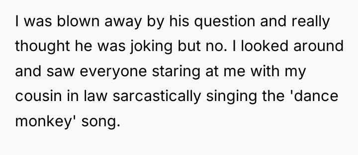 I was blown away by his question and really thought...