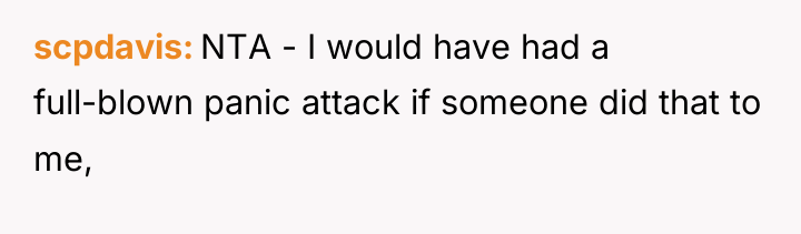 scpdavis NTA - I would have had a full-blown panic...