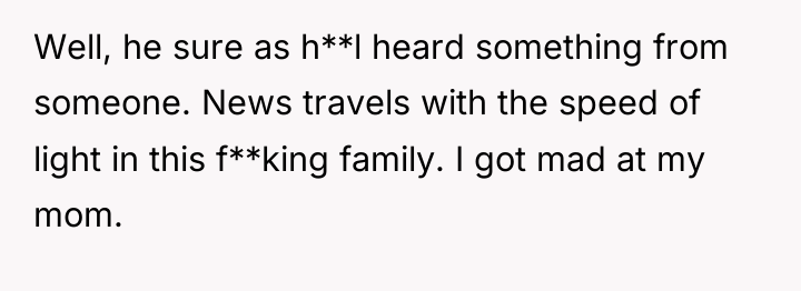 Well, he sure as h**l heard something from someone. News...
