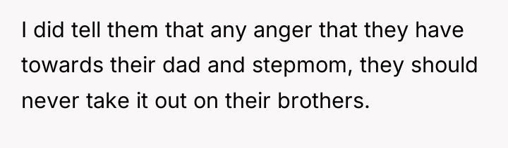 I did tell them that any anger that they have...