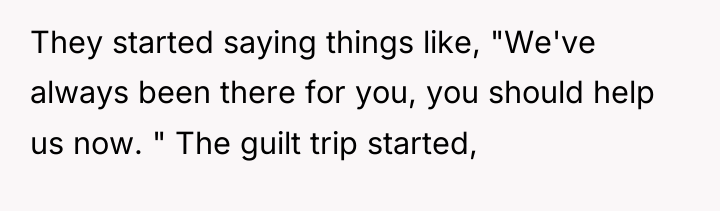 They started saying things like, "We've always been there for...