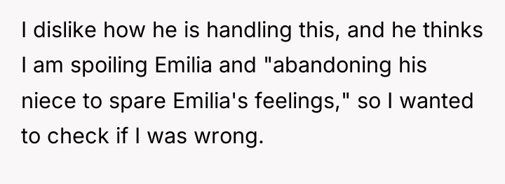 I dislike how he is handling this, and he thinks...