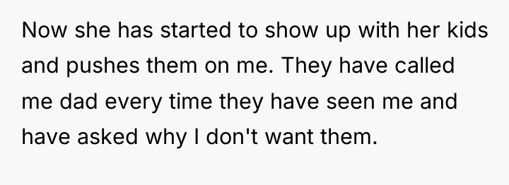 Now she has started to show up with her kids...