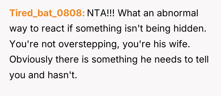 Tired_bat_0808 NTA!!! What an abnormal way to react if something...