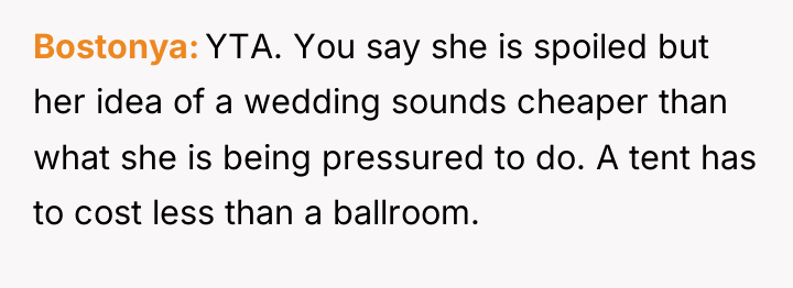 Bostonya YTA. You say she is spoiled but her idea...