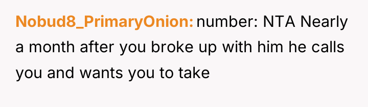 Nobud8_PrimaryOnion number: NTA Nearly a month after you broke up...