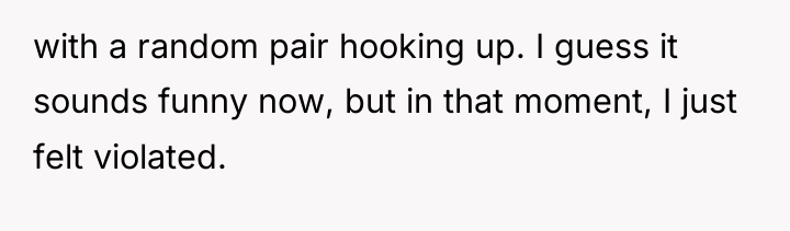 with a random pair hooking up. I guess it sounds...
