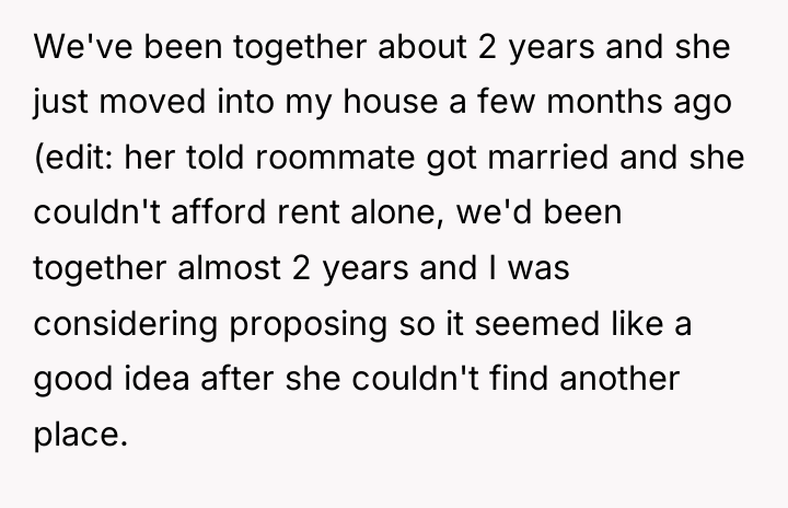 We've been together about 2 years and she just moved...