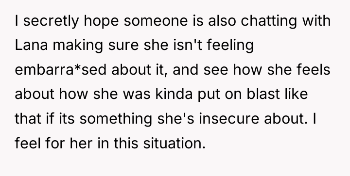 I secretly hope someone is also chatting with Lana making...