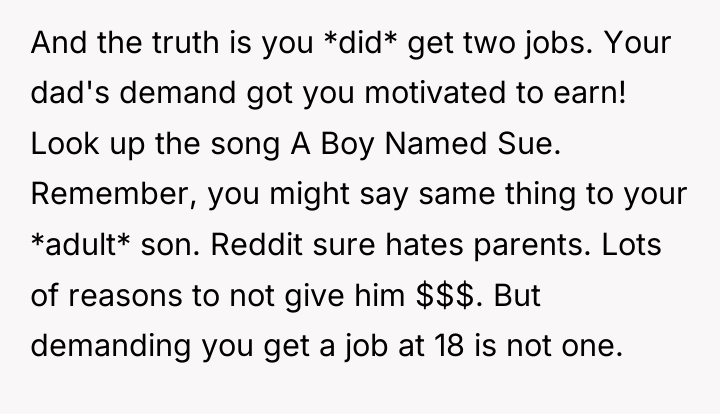 And the truth is you *did* get two jobs. Your...
