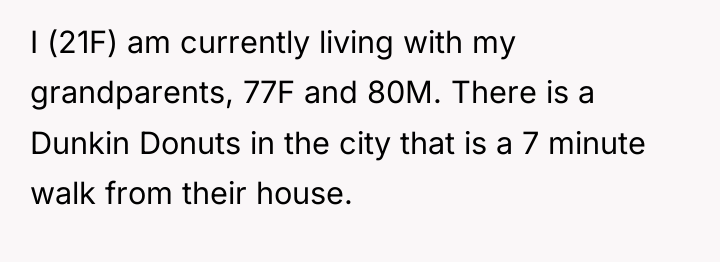 I (21F) am currently living with my grandparents, 77F and...