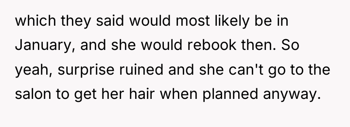 which they said would most likely be in January, and...