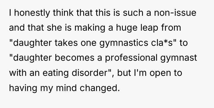 I honestly think that this is such a non-issue and...