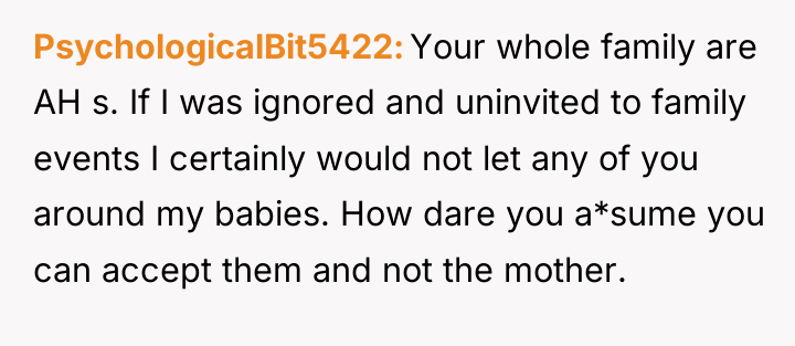 PsychologicalBit5422 Your whole family are AH s. If I was...