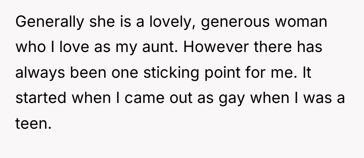 Generally she is a lovely, generous woman who I love...