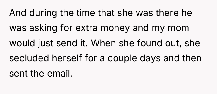 And during the time that she was there he was...