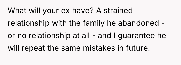 What will your ex have? A strained relationship with the...