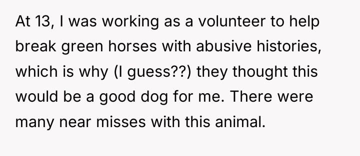 At 13, I was working as a volunteer to help...