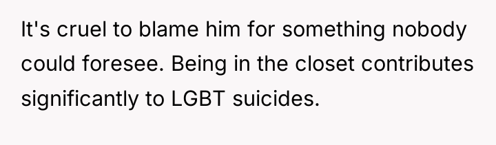 It's cruel to blame him for something nobody could foresee....