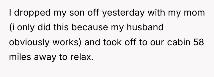 I dropped my son off yesterday with my mom (i...