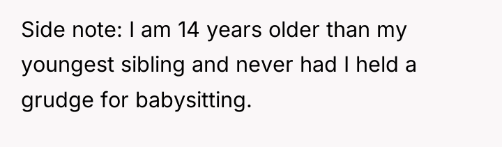 Side note: I am 14 years older than my youngest...