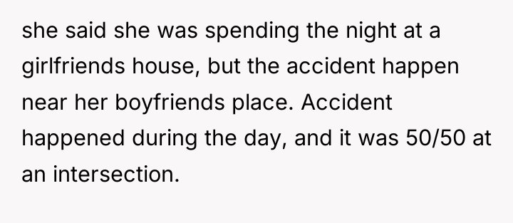 she said she was spending the night at a girlfriends...