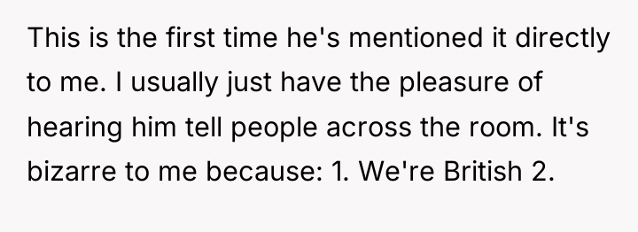 This is the first time he's mentioned it directly to...