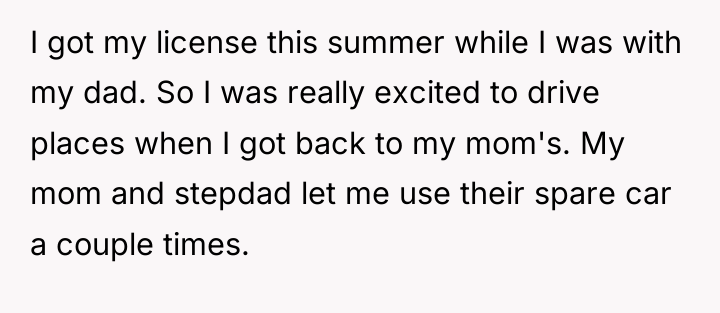 I got my license this summer while I was with...