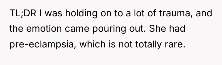 TL;DR I was holding on to a lot of trauma,...