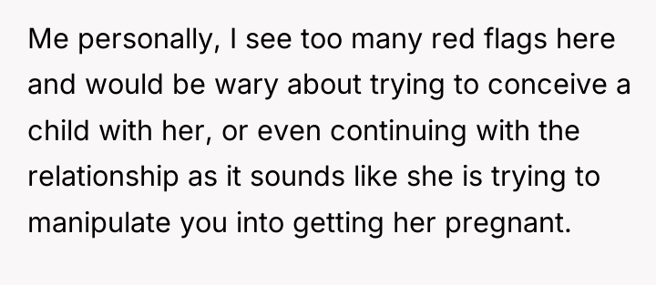 Me personally, I see too many red flags here and...