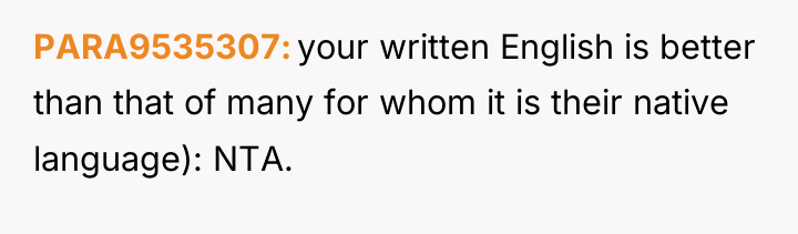 PARA9535307 your written English is better than that of many...
