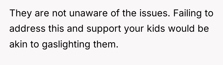 They are not unaware of the issues. Failing to address...