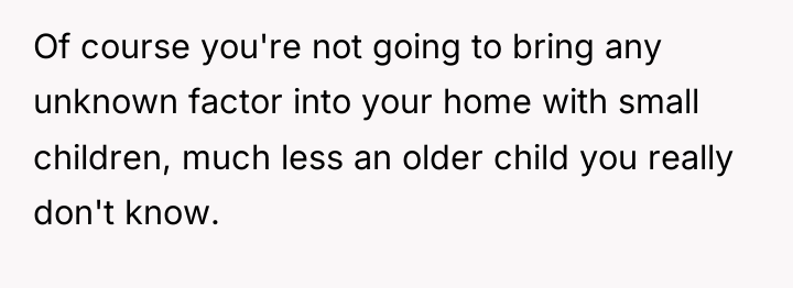 Of course you're not going to bring any unknown factor...