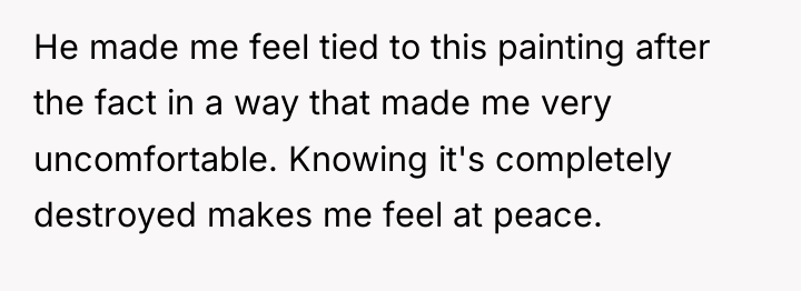 He made me feel tied to this painting after the...