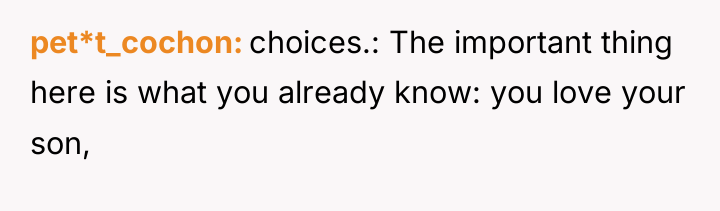 pet*t_cochon choices.: The important thing here is what you already...