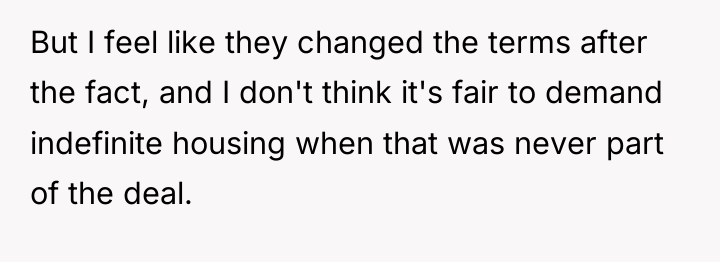 But I feel like they changed the terms after the...
