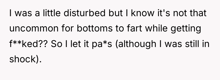 I was a little disturbed but I know it's not...