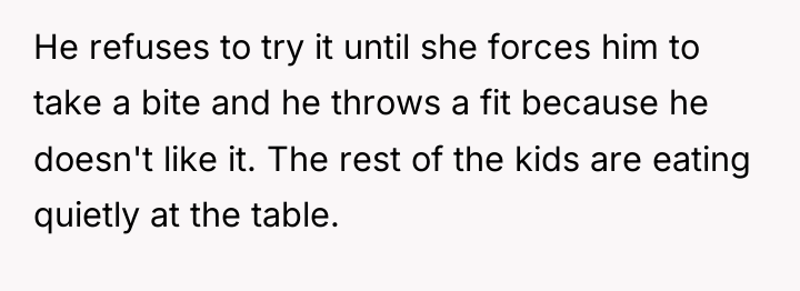 He refuses to try it until she forces him to...