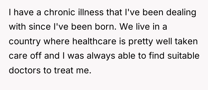 I have a chronic illness that I've been dealing with...