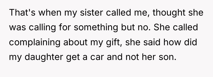 That's when my sister called me, thought she was calling...