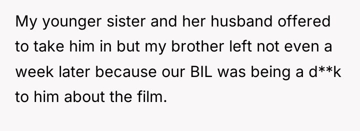 My younger sister and her husband offered to take him...