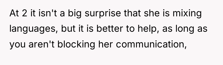 At 2 it isn't a big surprise that she is...