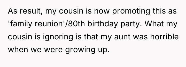 As result, my cousin is now promoting this as 'family...