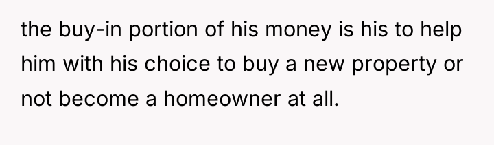 the buy-in portion of his money is his to help...