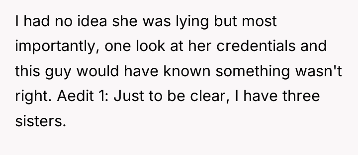 I had no idea she was lying but most importantly,...